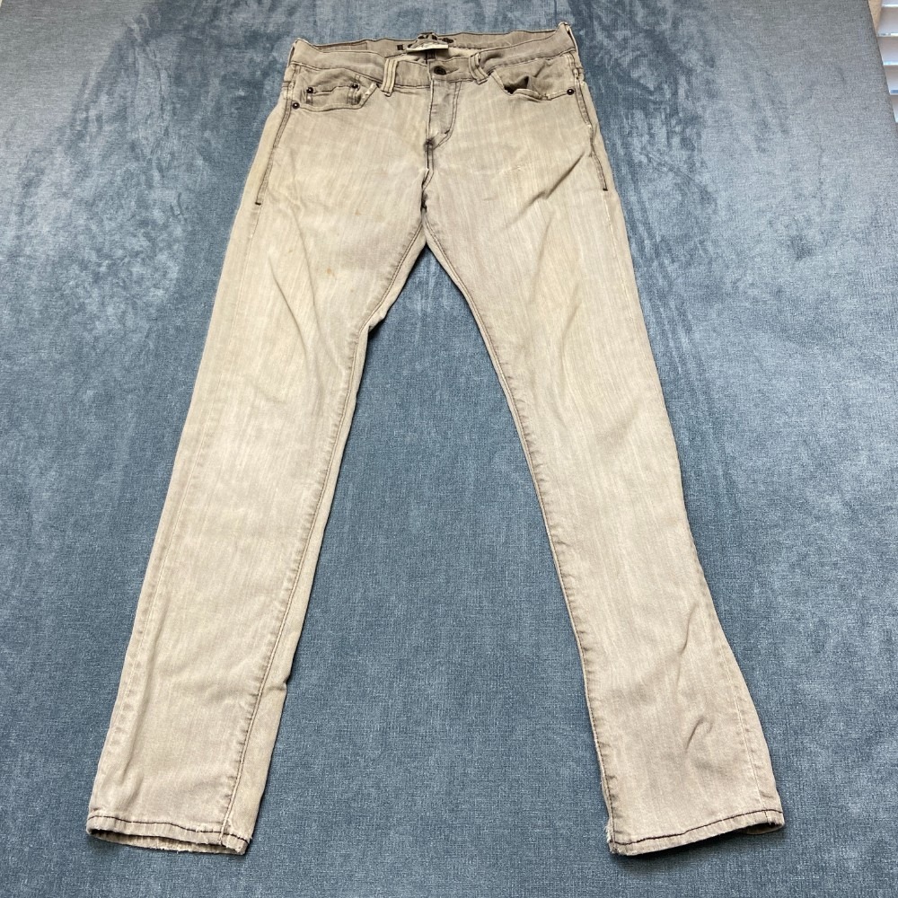 Vintage Levi's 511 Skinny Jeans Mens 30x30 Gray Denim Cotton Stretch Casual